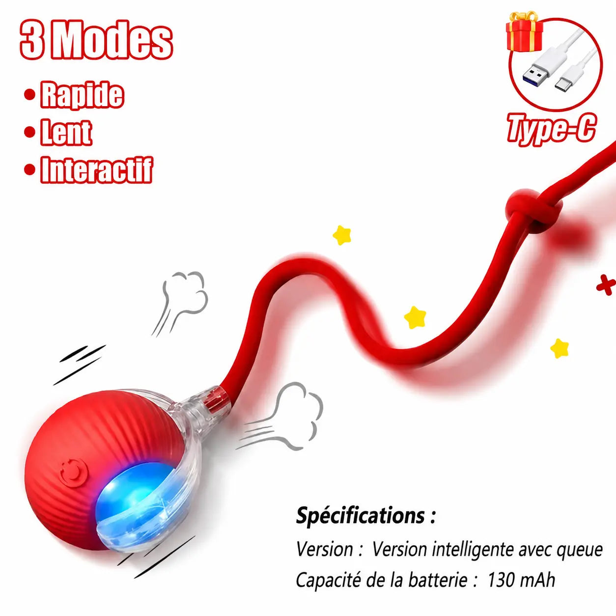 Balle Interactive Intelligente pour Chat HappyPets