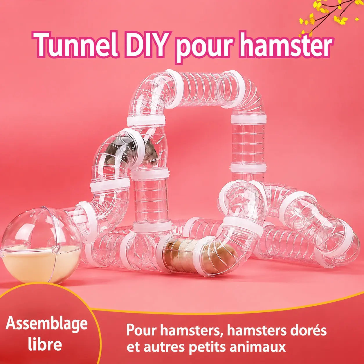 Hamster Toy Maze DIY Remodeled Cage External Tubes Tunnel Set Sports U Pipe Hamster Accessories Pipeline Chinchillas Supplies