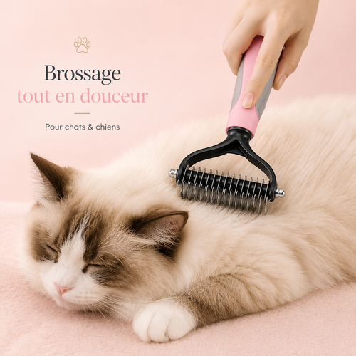 Brosse de toilettage 2-en-1 HappyPets