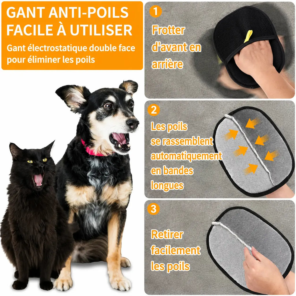 Gant de nettoyage Anti-Poils HappyPets