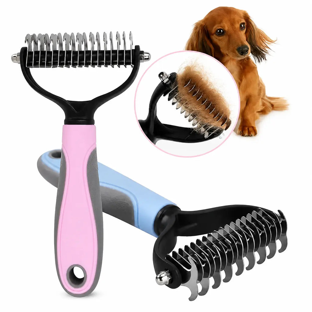 Brosse de toilettage double face pour chiens et chats