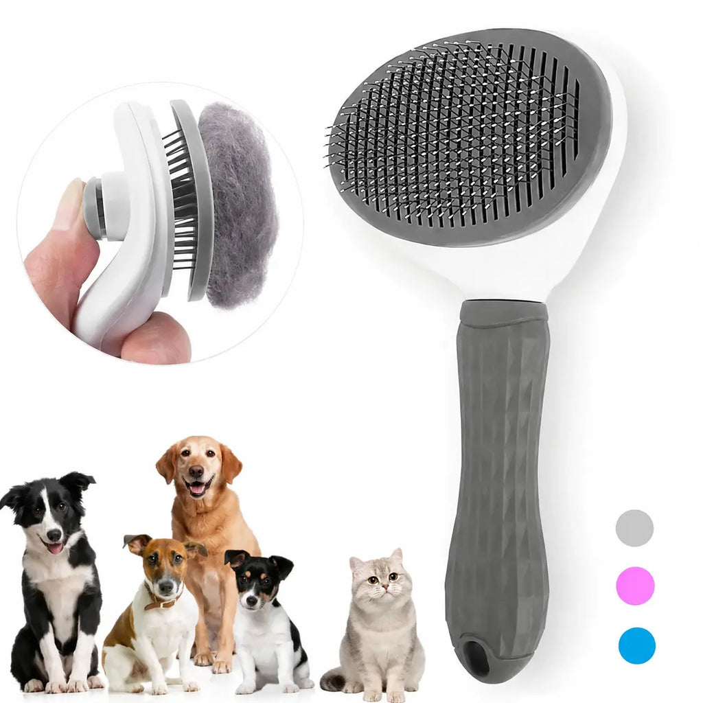 Brosse auto-nettoyante douce pour chien et chat