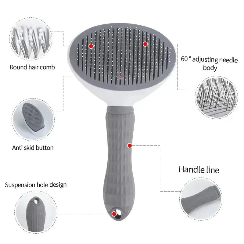Brosse auto-nettoyante douce pour chien et chat HappyPets