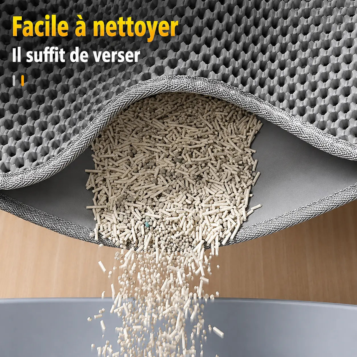 Tapis de Litière Double Couche pour Chat HappyPets