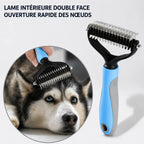 Brosse de toilettage double face pour chiens et chats HappyPets